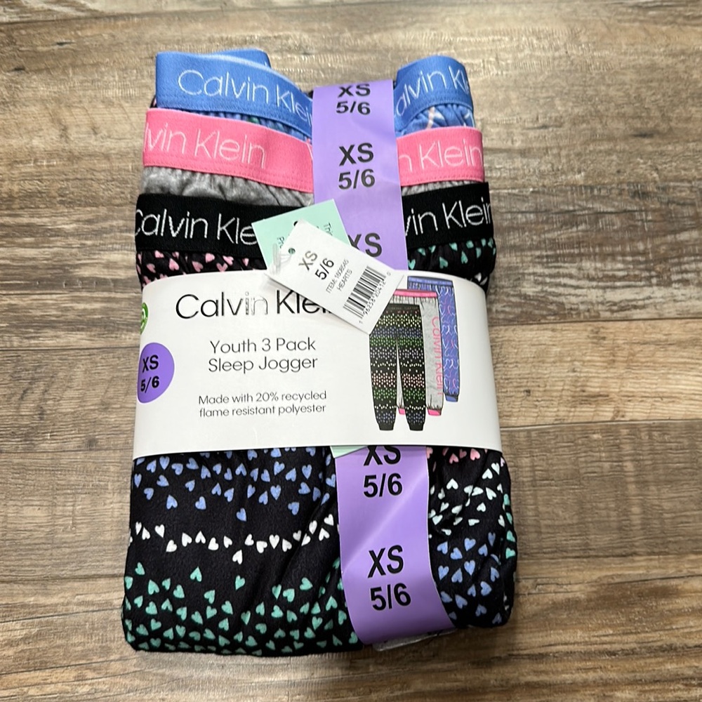 NWT • Calvin Klein • youth 3-pack sleep jogger